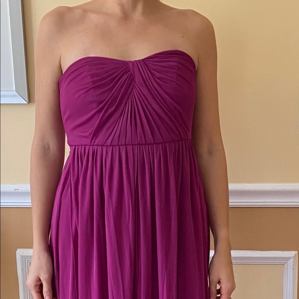 David Bridal Raspberry Bridesmaid Dress